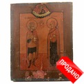 Купить именную икону: Старинная именная деревянная икона святой благоверный князь Александр Невский и святая Анна. Россия, Владимирские села, XIX век. Купить именную икону: Старинная именная деревянная икона святой благоверный князь Александр Невский и святая Анна. Россия, Владимирские села, XIX век.