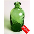 Старинный стеклянный пузырек или старинная бутылочка. Аптечный пузырек зеленого стекла. Конец XIX, начало XX века. 