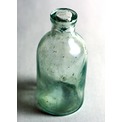 Старинный стеклянный пузырек (бутылочка). Аптечный пузырек. Конец XIX, начало XX века. 