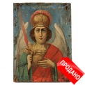 Икона Архангела Михаила, живописная икона, деревянная икона. Россия, Слобода Борисовка, XIX век. Икона Архангела Михаила, живописная икона, деревянная икона. Россия, Слобода Борисовка, XIX век.