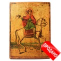 Икона святой мученик Трифон, старинная икона святой Трифон. Россия, Москва, типография Соловьева, 1897 год. Икона святой мученик Трифон, старинная икона святой Трифон. Россия, Москва, типография Соловьева, 1897 год.