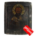 Старинная икона Святой Николай Чудотворец (Николай Угодник) с облачным Деисусом, XVIII-XIX вв.