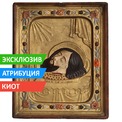 Старинная объемная икона Глава Иоанна Крестителя, икона-барельеф. Палестина, 1880-1899 гг.