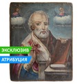 Древняя икона святого Николая Чудотворца, Никейское Чудо, икона для коллекции. Россия, 1820-1840 гг.