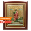 Старинная печатная икона святая Кристина в киоте. Россия, фабрика Фесенко в Одессе, 1900 год.